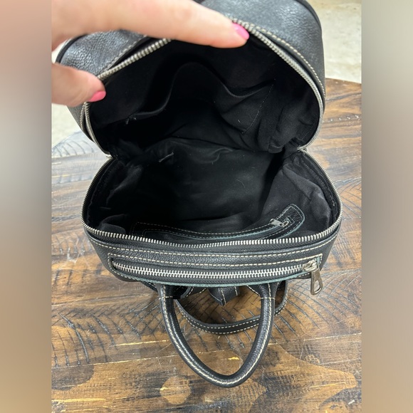 Cowhide backpack purse
